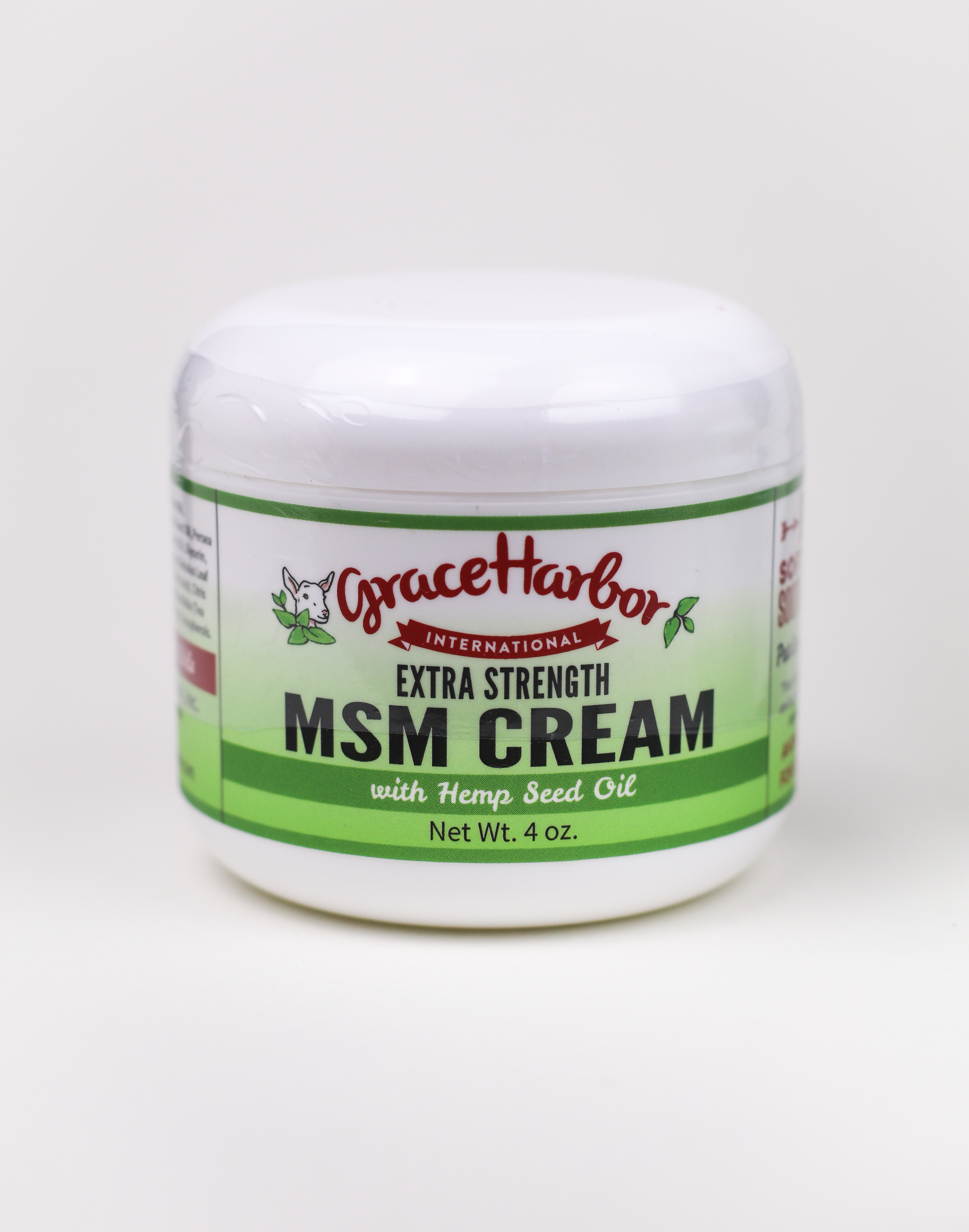 Extra strength MSM cream jar