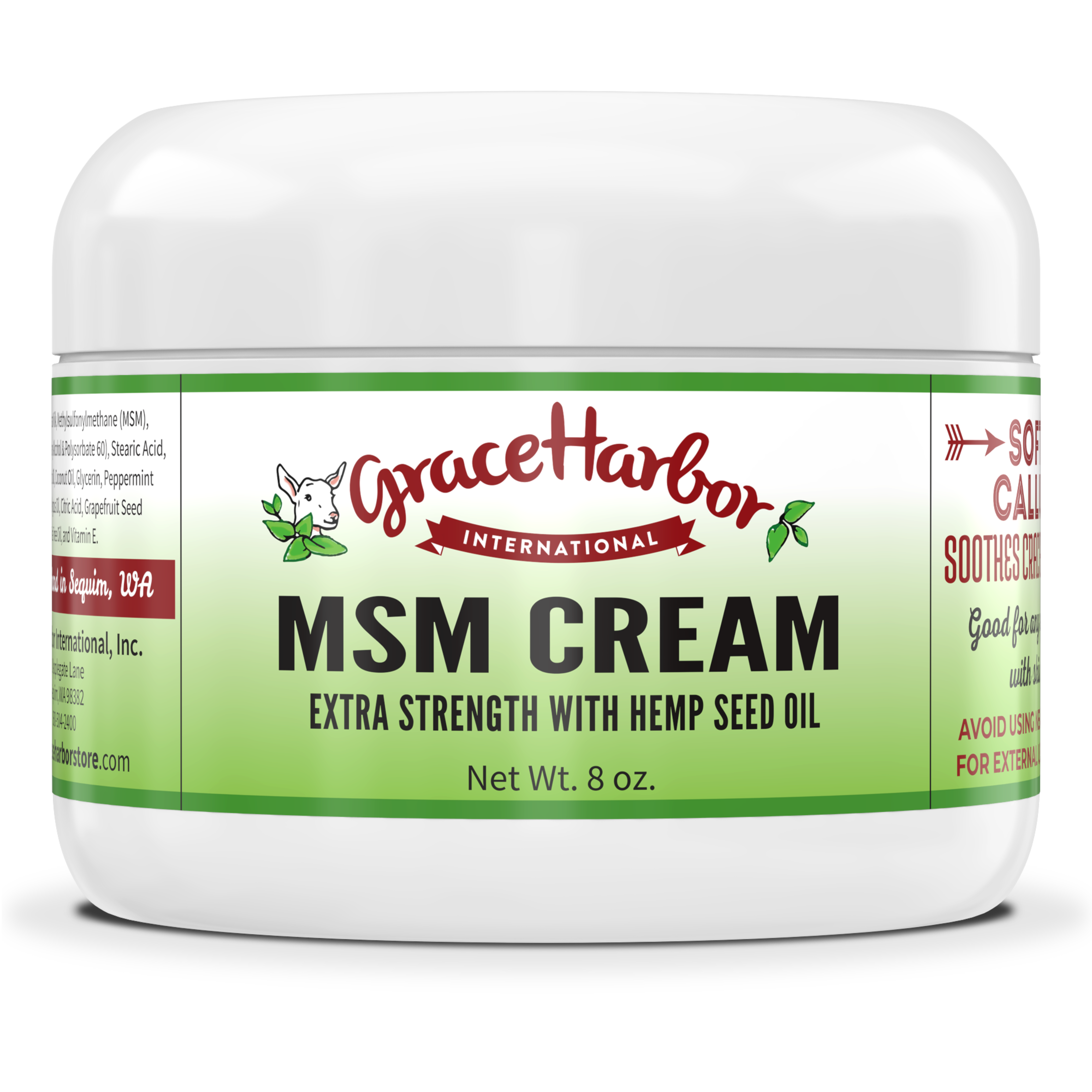 Grace Harbor MSM Cream Extra Strength 8oz